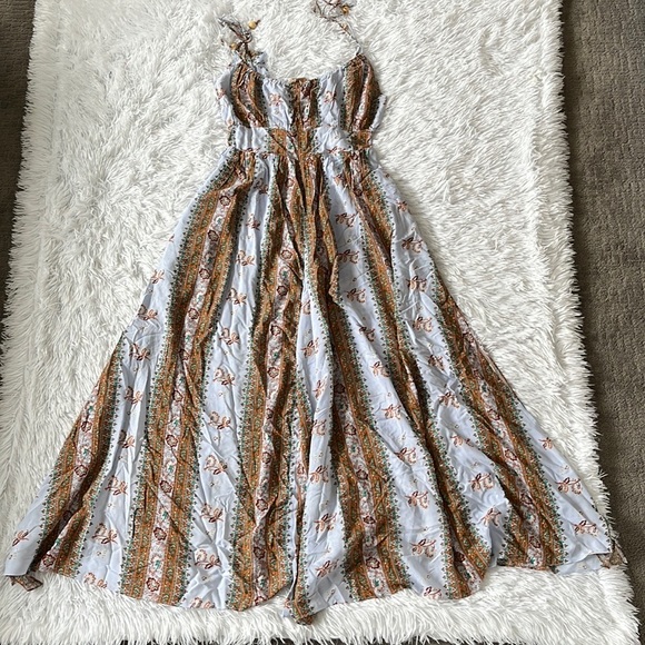 NATURAL LIFE Pants - Natural life Boho print leg split jumpsuit size Medium